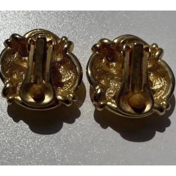 Vintage Cookie Lee Earrings Women’s Modern Quality Gold Gunmetal Chain Clip On - Picture 5 of 15